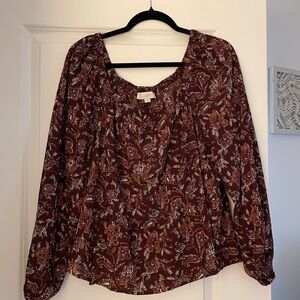 LOFT SIZE M FLORAL BLOUSE